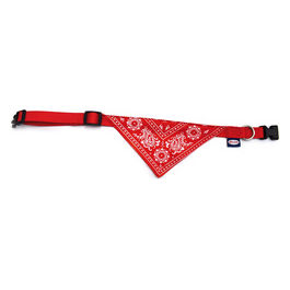 Collare per cani in Nylon con bandana XS - 1,6 cm|Circonferenza 30-45 cm Rosso