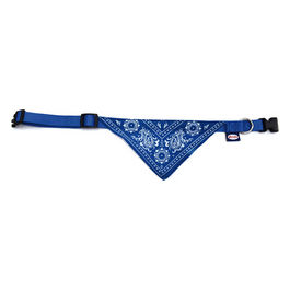 Collare per cani in Nylon con bandana S - 1,9 cm| Circonferenza 35-50 cm Blu