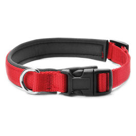 Collare per cani in Nylon linea Soft con rivestimento in neoprene XS - 1,5 cm|Circonferenza 35-40 cm Rosso