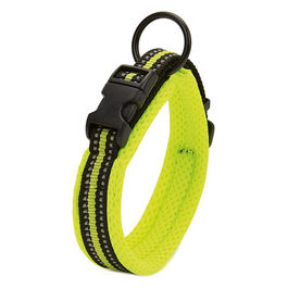 Collare per cani in nylon con dettagli catarifrangenti Ande XXS - 1,5 cm|Circonferenza 28-30 cm Giallo