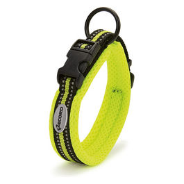 Collare per cani in nylon con dettagli catarifrangenti Ande XS - 1,5 cm|Circonferenza 30-35 cm Giallo