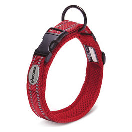 Collare per cani in nylon con dettagli catarifrangenti Ande XS - 1,5 cm|Circonferenza 30-35 cm Rosso