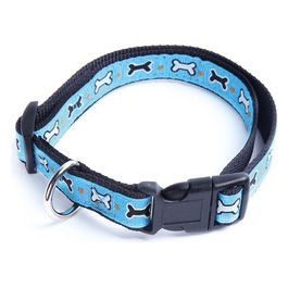 Collare per cani in Nylon linea Ossicini XS - 1 cm|Circonferenza 20-31 cm Azzurro