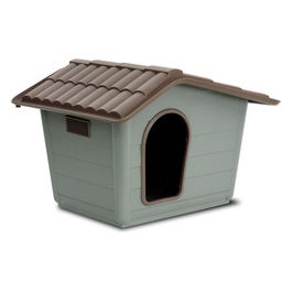 Cuccia da esterno Eco-Sprint verde in plastica cani S - (60 x 50 x 41 cm) Grigio