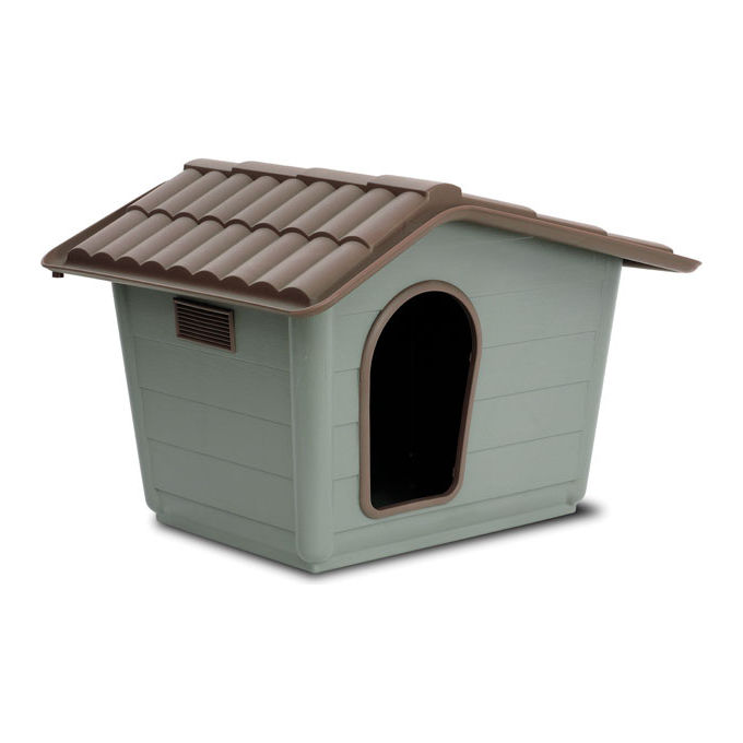 Record Cuccia da esterno Eco-Sprint verde in plastica cani S - (60 x 50 x 41 cm) Grigio