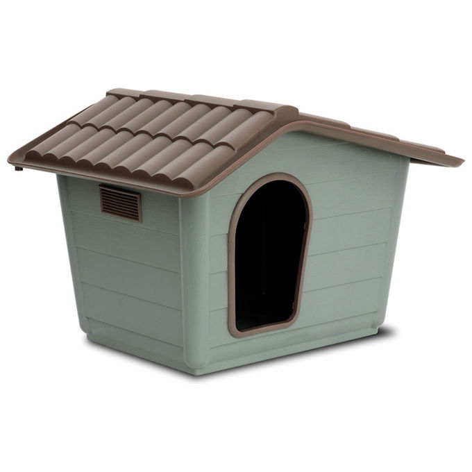 Record Cuccia da esterno Eco-Sprint verde in plastica cani M - (79 x 56 x 60 cm) Grigio