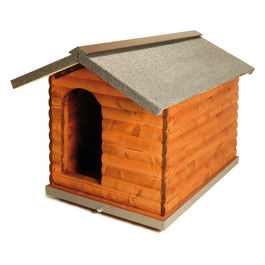 Cuccia in legno a tronchetto per cani S - (65 x 46 x 55 cm) Marrone