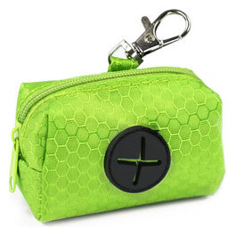 Dispenser sacchetti igienici per cani in tessuto Compact 6,5 x 4 x 4 cm Verde Acido