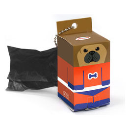 Dispenser sacchetti igienici per cani in cartone 6,5 x 4 x 4 cm 