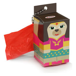 Dispenser sacchetti igienici per cani in cartone 6,5 x 4 x 4 cm 