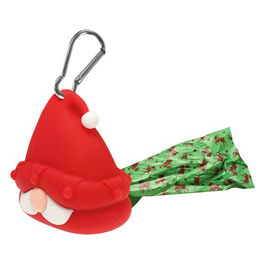 Dispenser per sacchetti igienici per cani Babbo Natale 19 x 8 x 5 cm Rosso