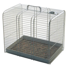 Gabbia in metallo zincato per trasporto cani e gatti M - (44 x 31 x 36h cm) 