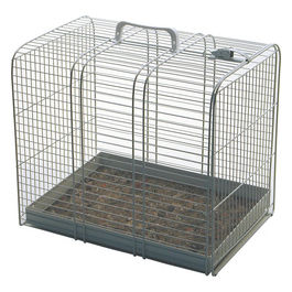 Gabbia in metallo zincato per trasporto cani e gatti L - (48 x 36 x 39h cm) 