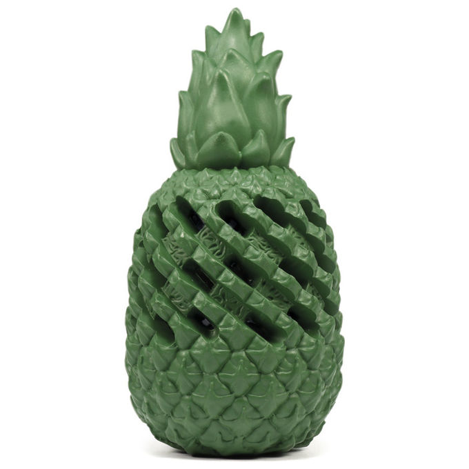 Record Gioco per cani Ananas Power in gomma naturale L - 8 x 16 cm Verde