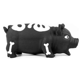 Gioco per cani in lattice con squeaker Horror 10-25 cm Nero