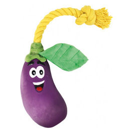 Gioco per cani in lattice con squeaker Veggy Verdure 37,5-49 cm Viola, Giallo