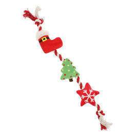 Gioco natalizio per cani peluche Trecce Natalizie 55 cm 