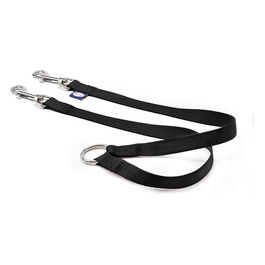 Guinzaglio accoppiacani in nylon S - 1,6 cm|Lunghezza 45 cm Nero