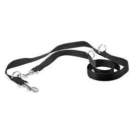 Guinzaglio da addestramento per cani con doppio moschettone M - 2,3 cm|Lunghezza 200 cm Nero