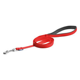 Guinzaglio per cani in Nylon con maniglia in neoprene S - 1,5 cm|Lunghezza 120 cm Rosso