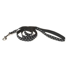 Guinzaglio per cani in Nylon linea Pois S - 1 cm|Lunghezza 120 cm Nero
