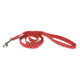 Guinzaglio per cani in Nylon linea Pois S - 1 cm|Lunghezza 120 cm Rosso