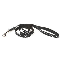 Guinzaglio per cani in Nylon linea Pois L - 1,9 cm|Lunghezza 120 cm Nero