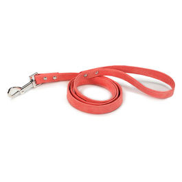 Guinzaglio per cani in similpelle scamosciata L - 1,9 cm|Lunghezza 120 cm Rosso