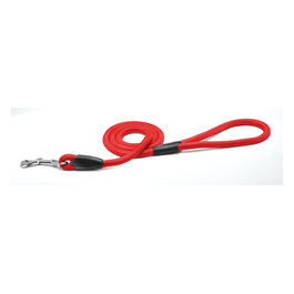Guinzaglio per cani tubolare con dettagli in plastica L -  2,2 cm|Lunghezza 90 cm Rosso