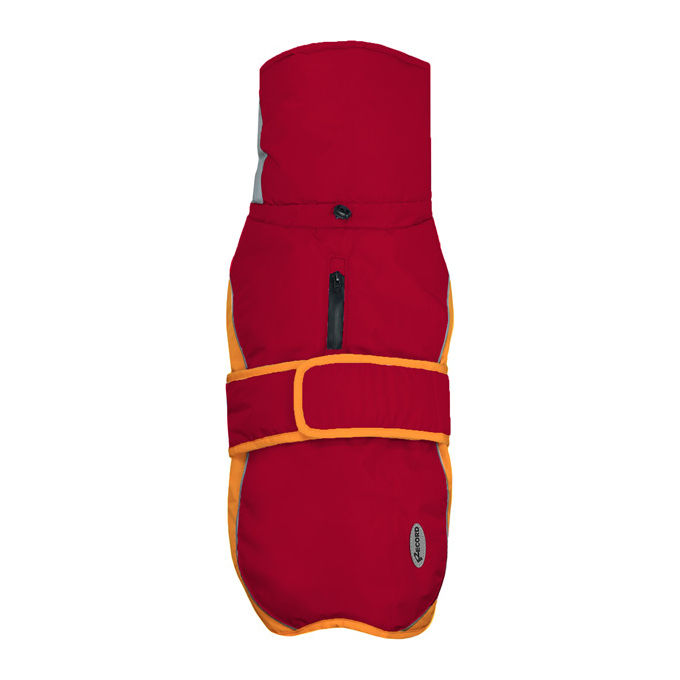 Record Impermeabile anti-vento tecnico per cani Denali XS - Lunghezza dorso 30 cm Rosso