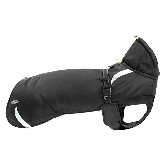 Record Impermeabile antivento cani Everest XXL - lunghezza dorso 55 cm Nero
