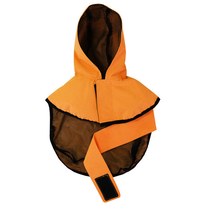 Record Impermeabile con cappuccio per cani Neon L - Lunghezza dorso 45 cm Arancio Fluo