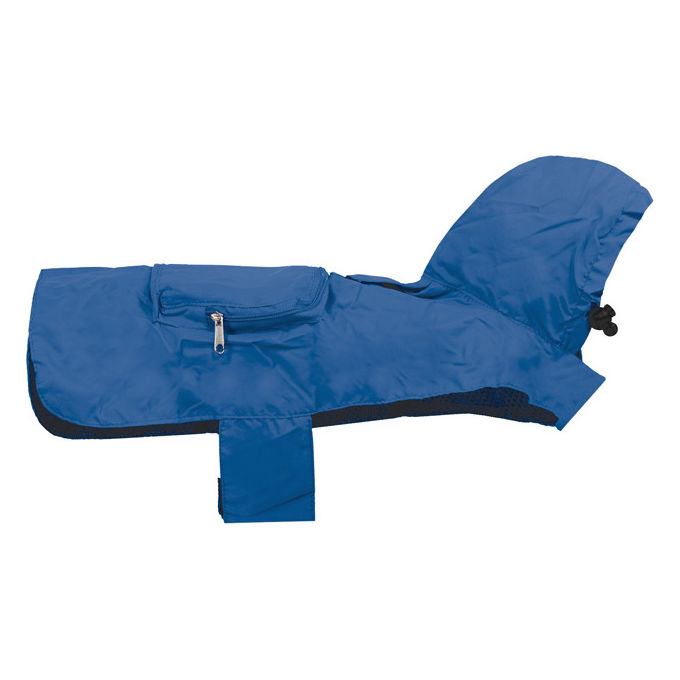 Record Impermeabile tascabile cani Pocket XXL - Lunghezza dorso 60 cm Blu
