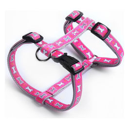 Pettorina per cani Ossicini S - Circonferenza 25-40 cm Rosa