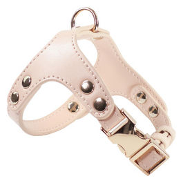 Pettorina per cani in similpelle S - Circonferenza 44-53 cm Rosa