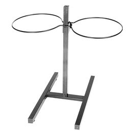 Supporto in metallo porta ciotole acciaio inox regolabile in altezza  21,5 cm Nero