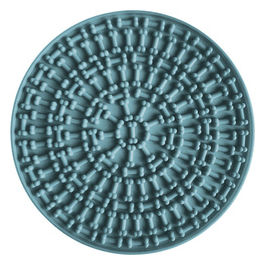 Tappetino lick mat rotondo per cani e gatti  15 x 0,15 cm Petrolio