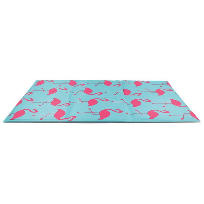 Record Tappetino refrigerante per cani Stay Fresh Flamingo M - (80 x 90 cm) Fenicotteri