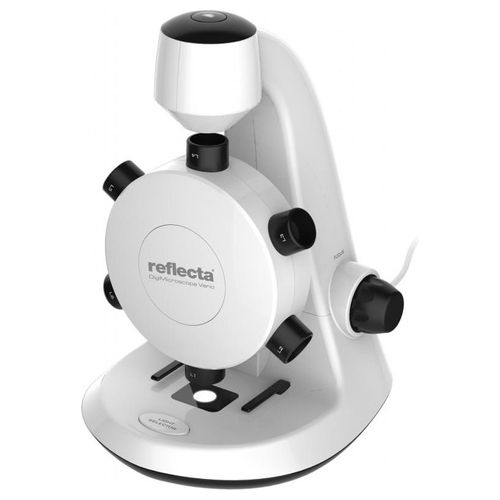 Reflecta DigiMicroscope Microscopio Digitale Vario con connessione USB Zoom 100x-600x Bianco