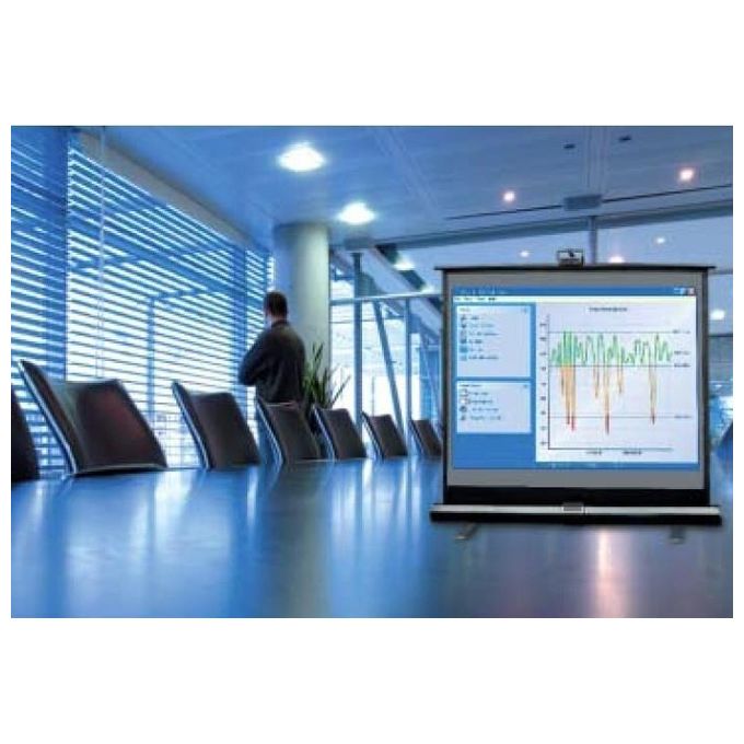 Reflecta 40761 Table Screen 87 x 77cm Schermo per Proiettore 4:3 con Telaio Portatile e Bordatura Nera colore Nero Argento
