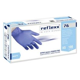 Reflexx Confezione 100 Pezzi Guanti In Nitrile Senza Polvere 