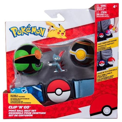 Rei Toys Set Personaggi Pokemon Clip N Go Poke Ball Set Cintura