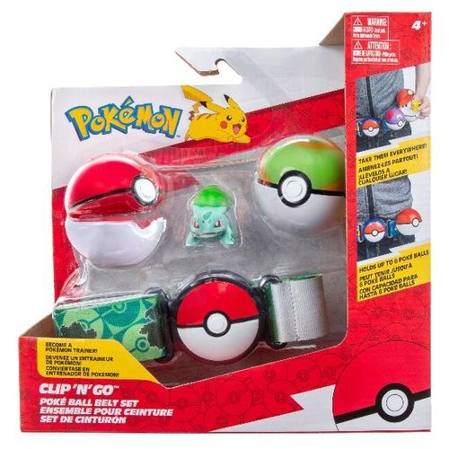 Rei Toys Set Personaggio Pokemon Clip n'Go Pokeball con Cintura