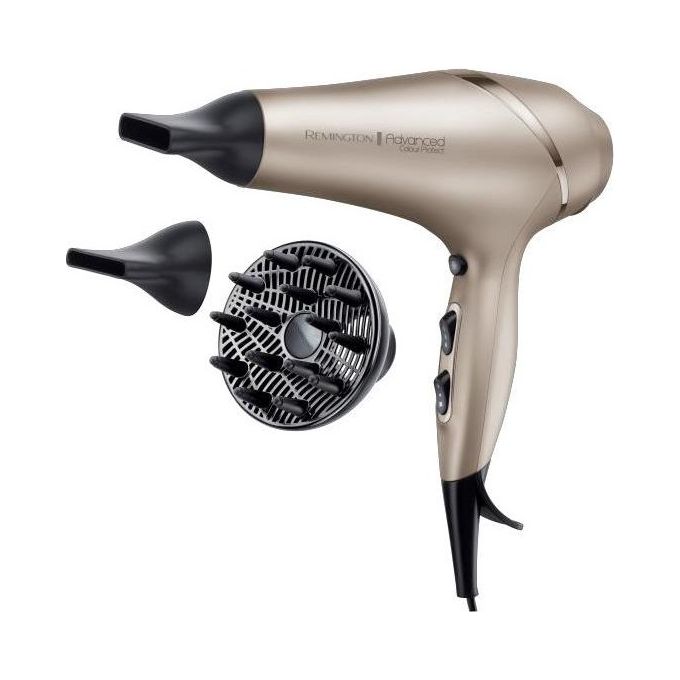 Remington AC8605 Asciugacapelli 2300 W Funzione Ionica 2 Velocita' 3 Temperature Concentratore e Diffusore Pieghevole colore Champagne