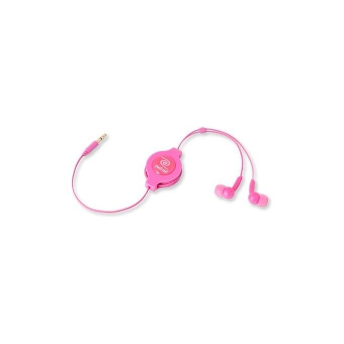 Retrak Auricolare Stereo Retrattile per Mp3 Rosa