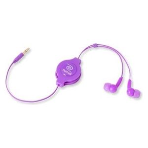 Retrak Auricolare Stereo Retrattile per Mp3 Porpora