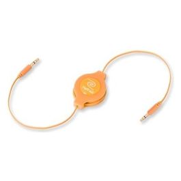 Cavo da 3,5mm a 3,5mm per Mp3 Retrattile Arancio