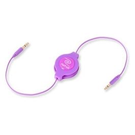 cavo da 3,5mm a 3,5mm per Mp3 Retrattile Porpora