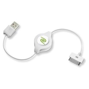 Retrak Cavo iPod e iPhone Usb 2.0 Retrattile Syn/charge Bianco