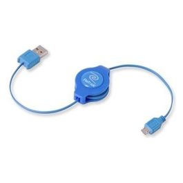 Retrak Cavo Usb 2.0 a Micro 5-pin Retrattile Blu